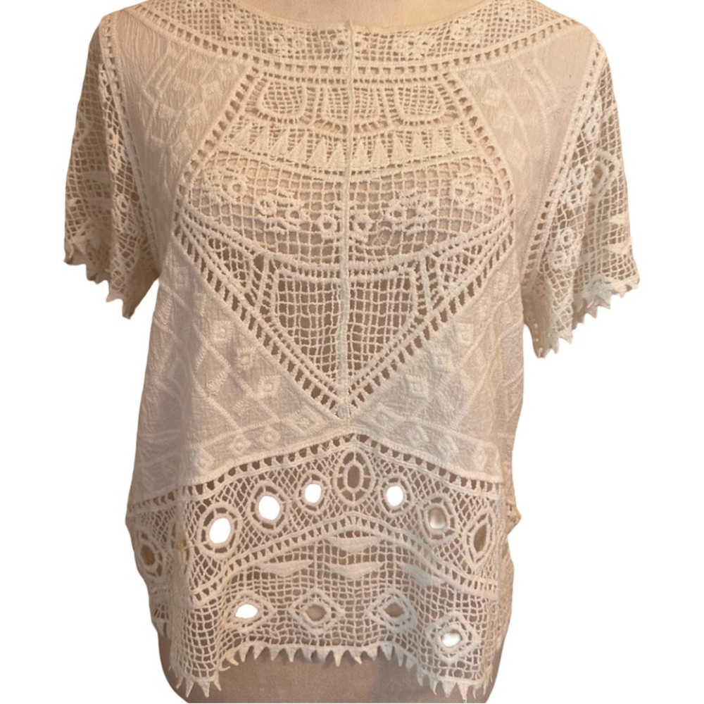 Elegant White Lace Top